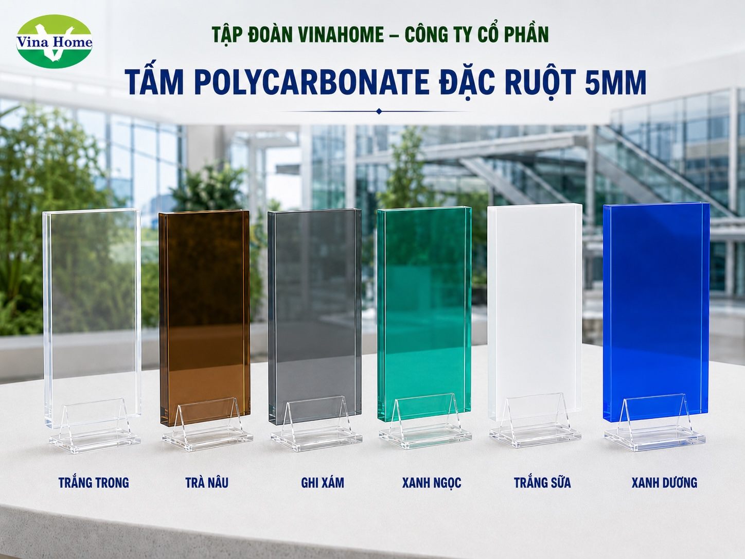 Tấm Lợp Lấy Sáng Đặc in UV tấm Vinahome