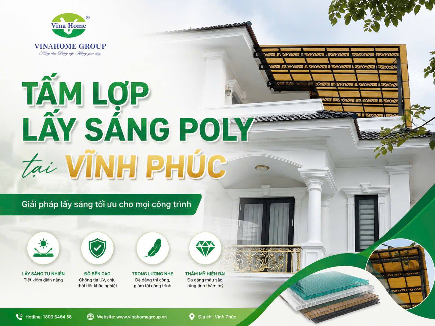 Tấm lợp lấy sáng poly đặc tại Vĩnh Phúc có gì nổi bật?
