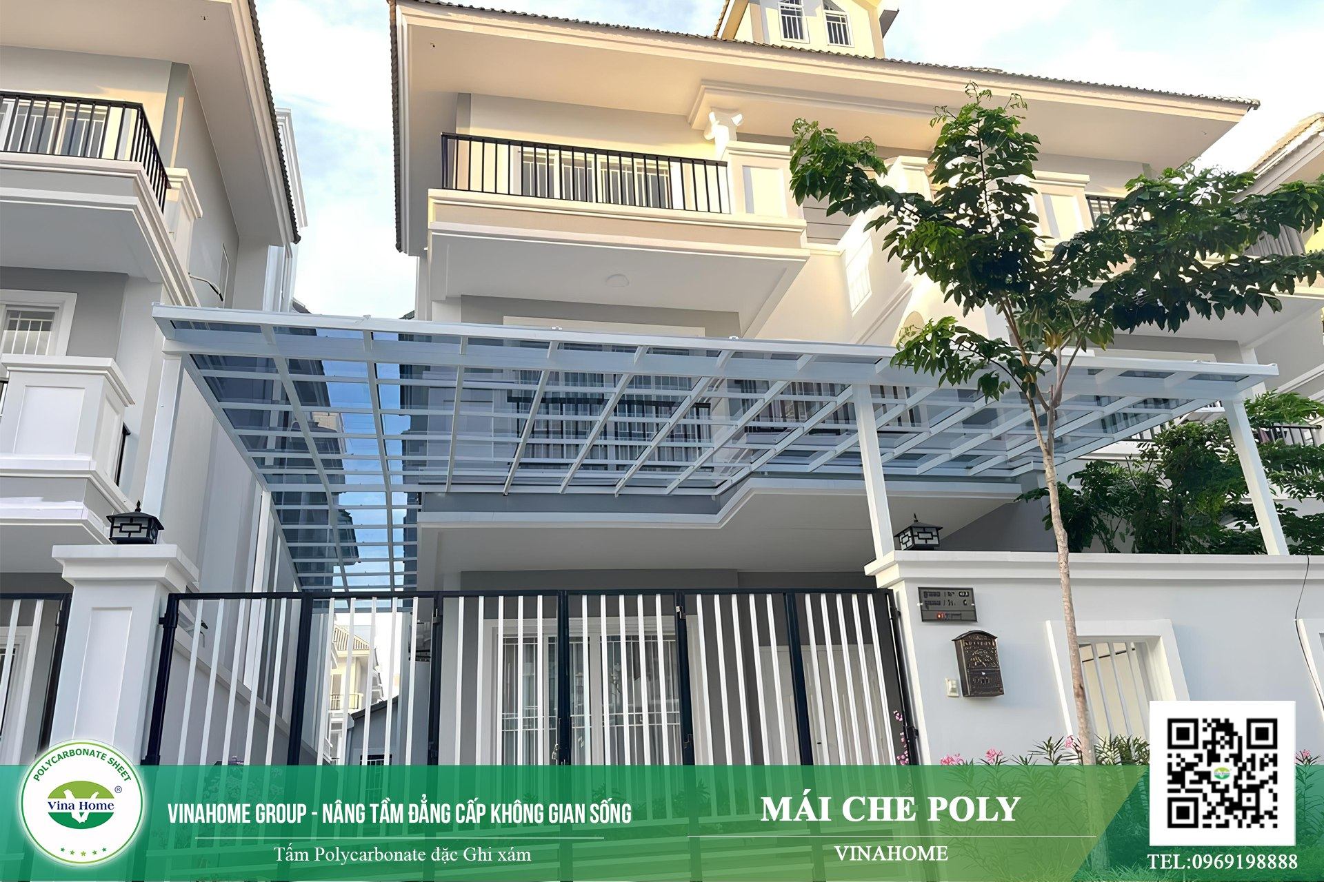Tấm lợp lấy sáng poly đặc 2,8mm