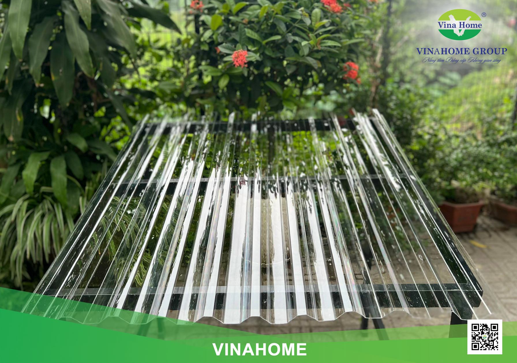 Tấm lợp lấy sáng poly 5 sóng