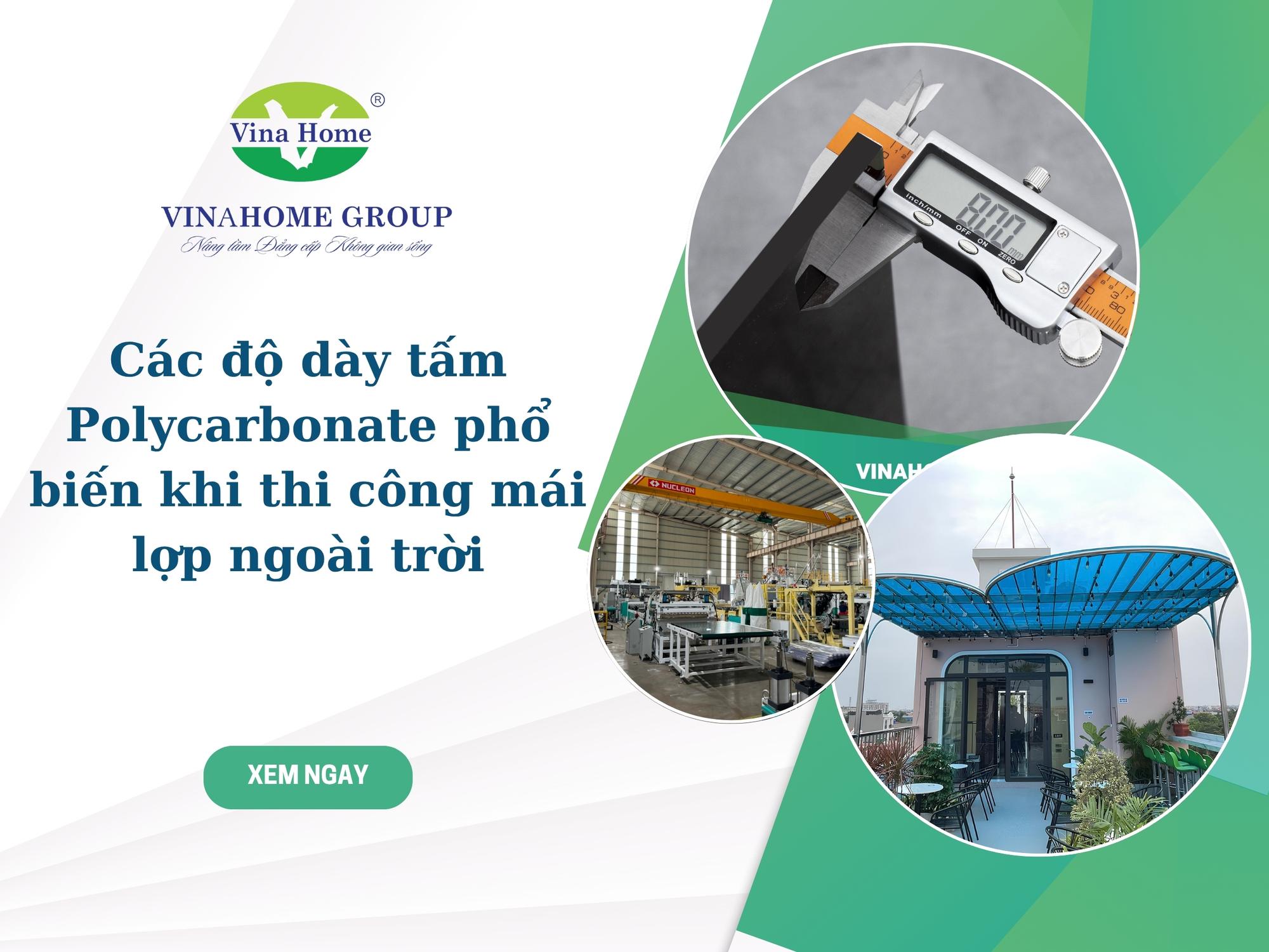 Các độ dày tấm Polycarbonate phổ biến khi thi công mái lợp ngoài trời
