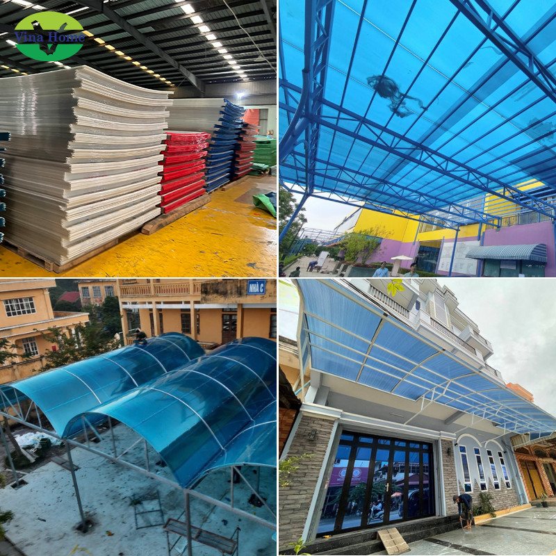 Công trình tấm lợp lấy sáng Poly rỗng