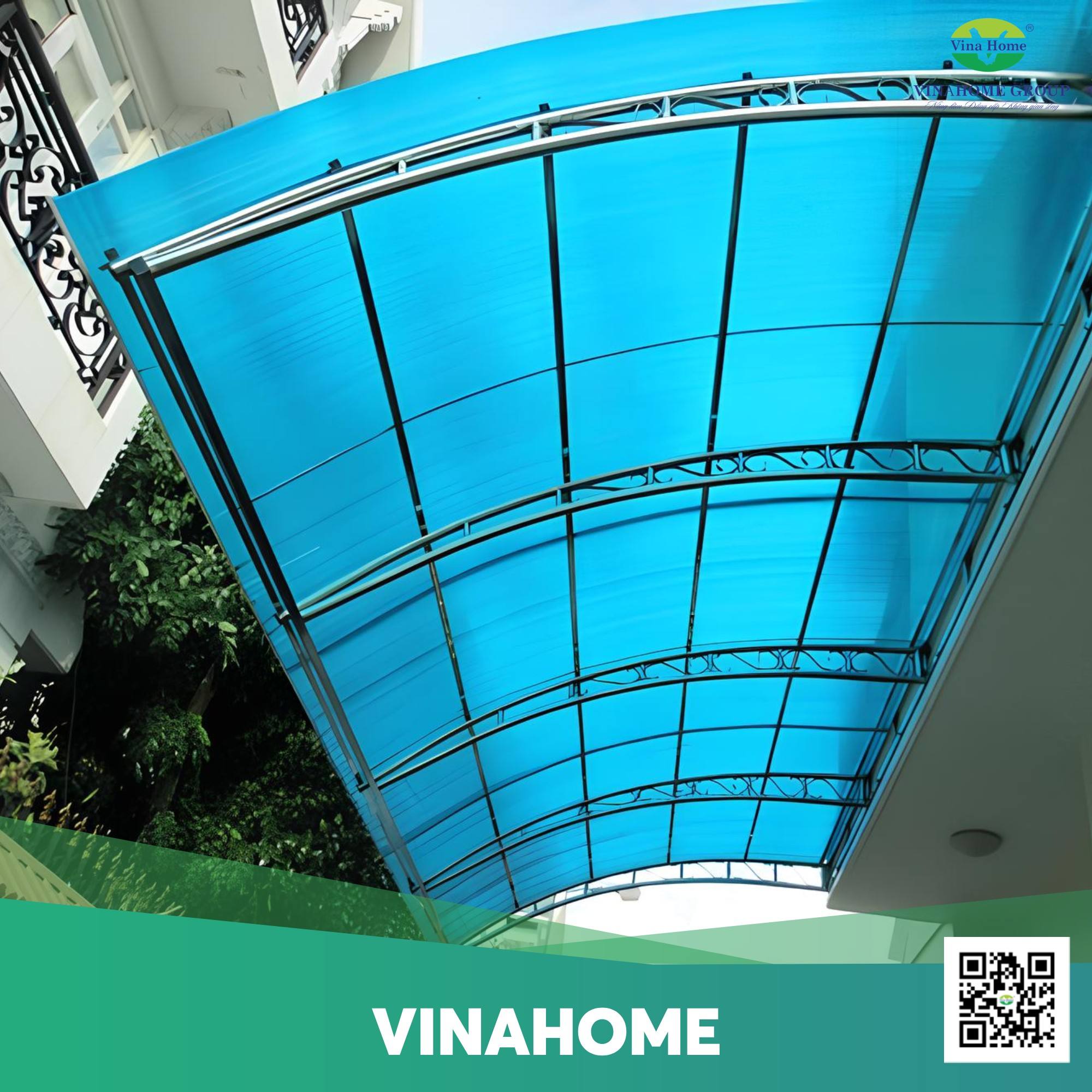 Công trình mái lợp polycarbonate