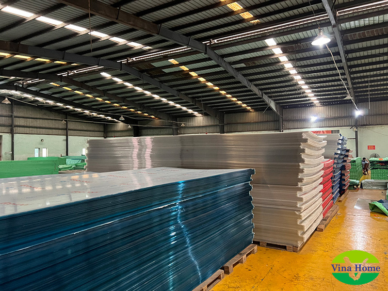 Công trình tấm lợp lấy sáng Poly rỗng