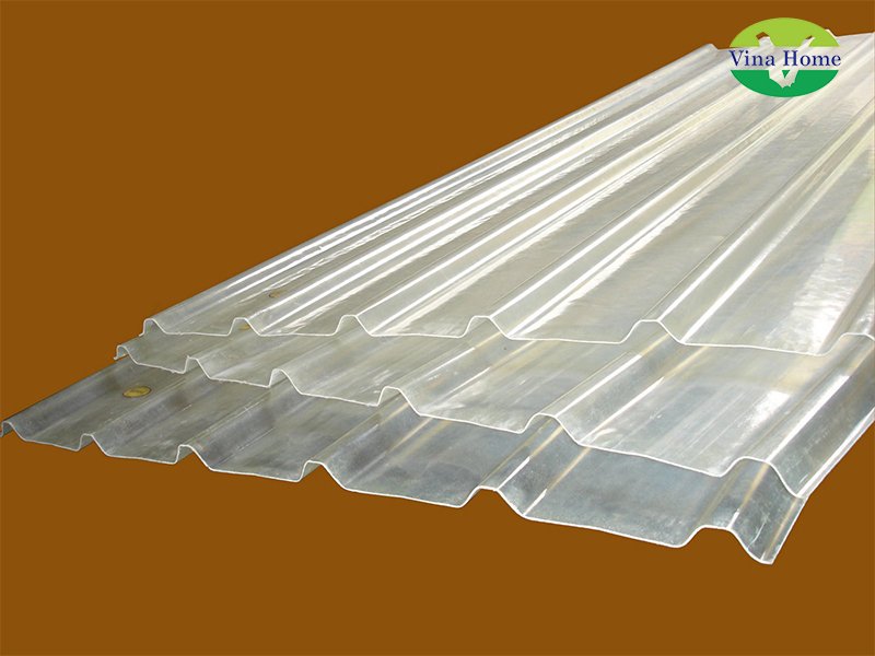 Tấm lợp lấy sáng Composite xanh phẳng
