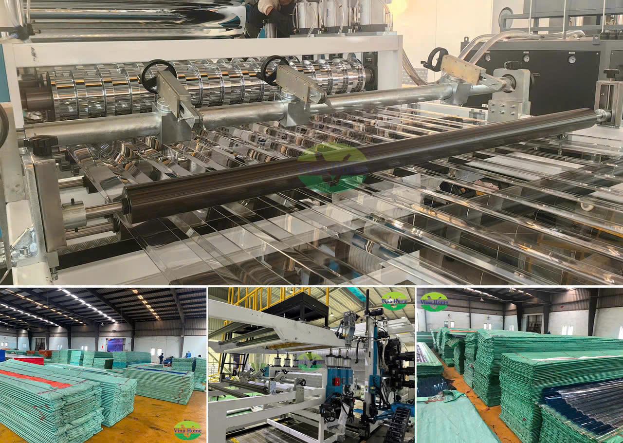 Nhà máy sản xuất nhựa lấy sáng Poly Sóng