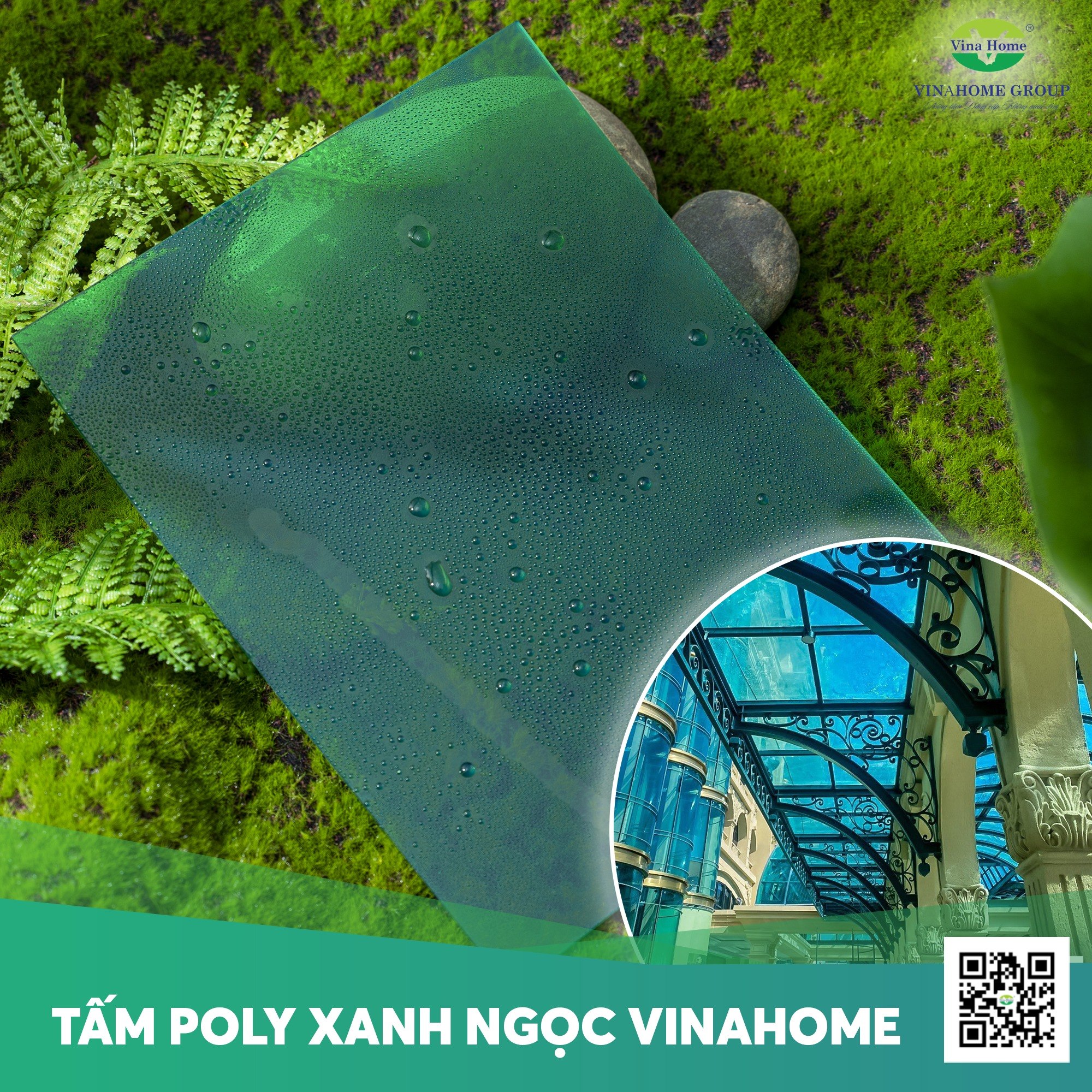 Tấm Polycarbonate xanh lá
