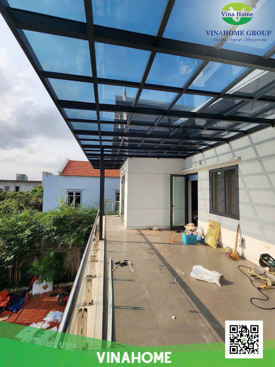 Mái che tấm lợp lấy sáng Vinlite đặc 4.8mm