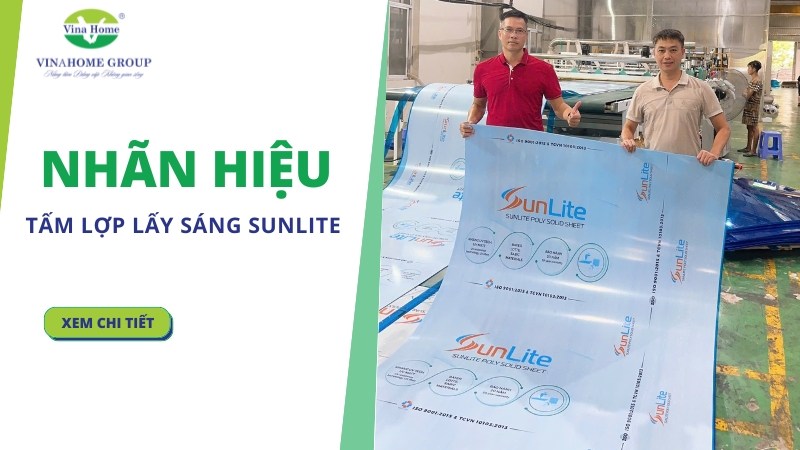 Tấm Polycarbonate nhãn Sunlite thuộc tập đoàn Vinahome 