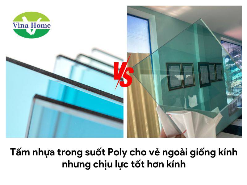 So sánh tấm nhựa trong suốt Poly và kính cường lực| Nên chọn loại nào