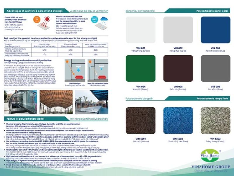 Ưu điểm tấm nhựa lấy sáng Polycarbonate