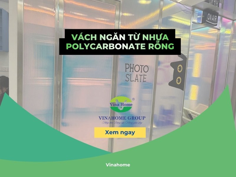 Vách ngăn từ nhựa Polycarbonate rỗng - Nâng cấp không gian hiện đại, thoáng đãng